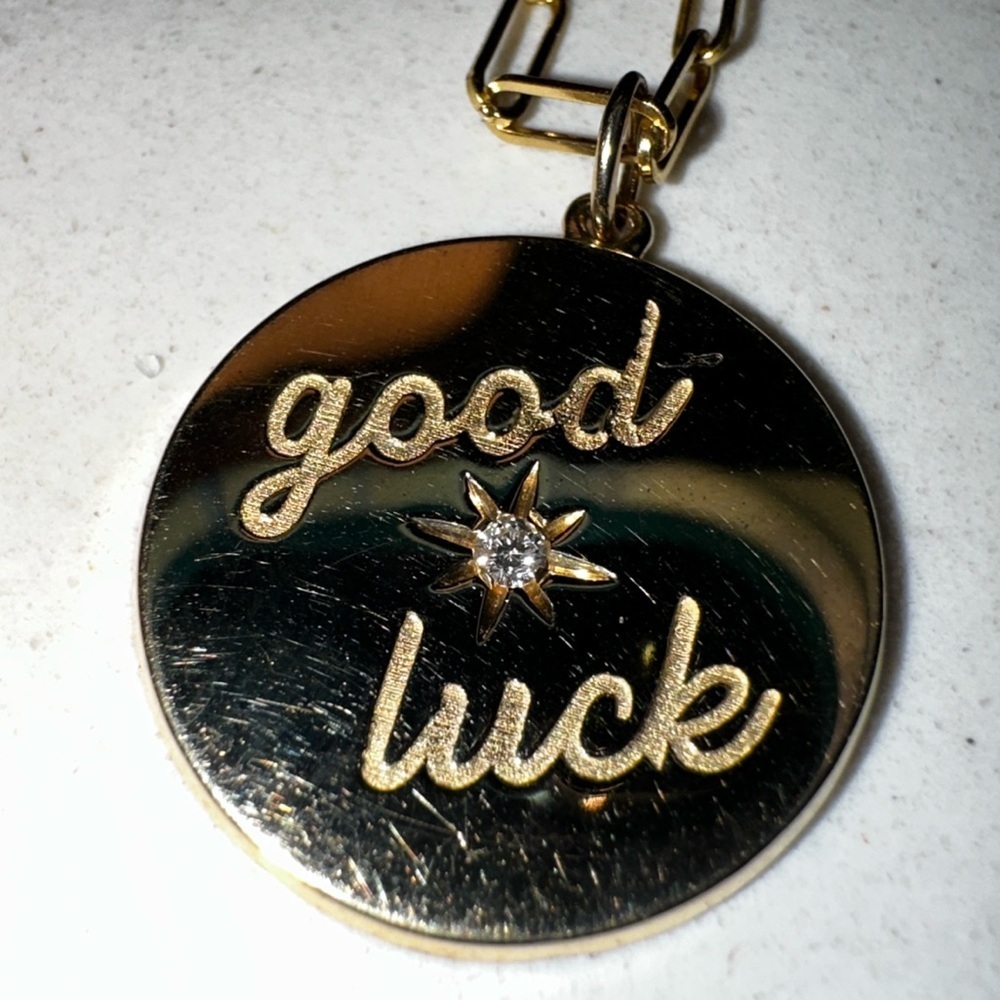 EF COLLECTION Jumbo Diamond Good Luck Necklace - Picture 5 of 12